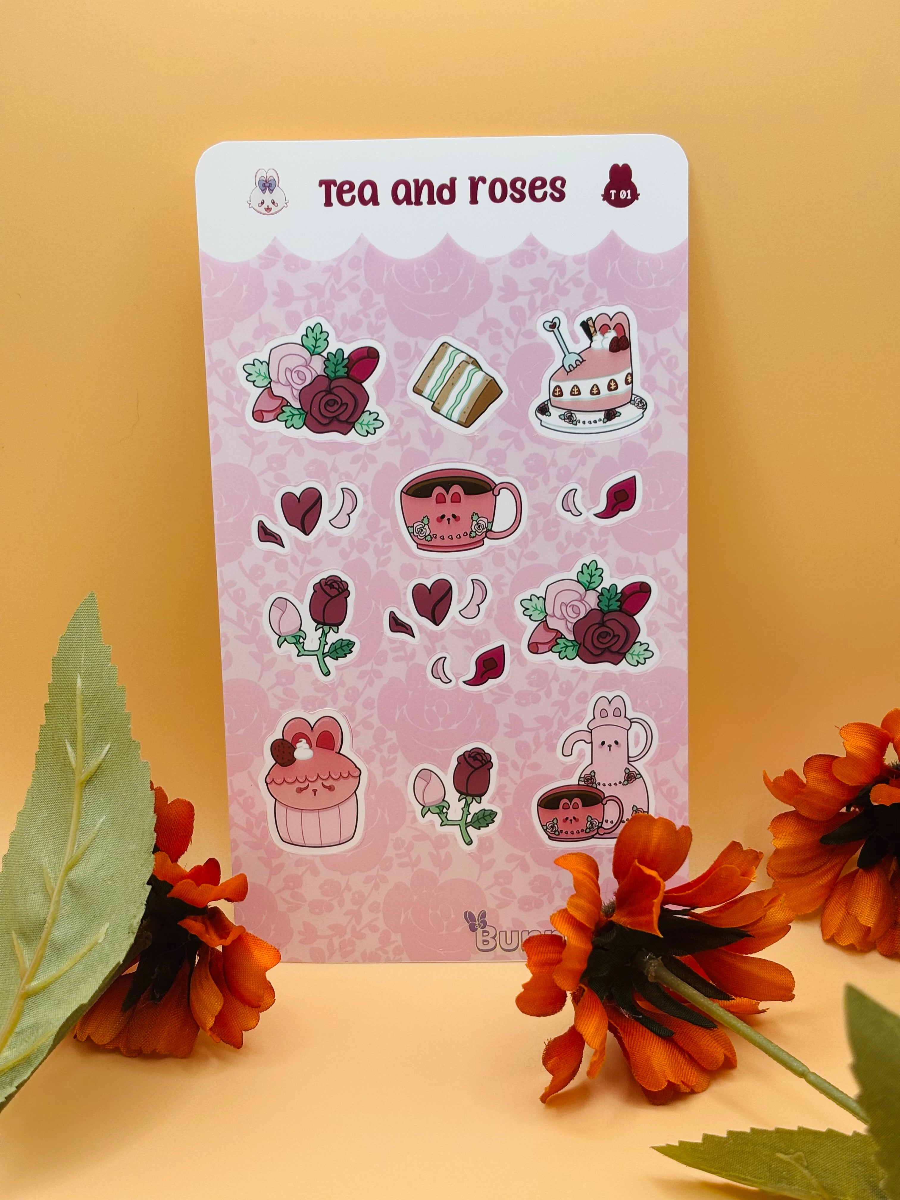 Tea and Roses Sticker Sheet