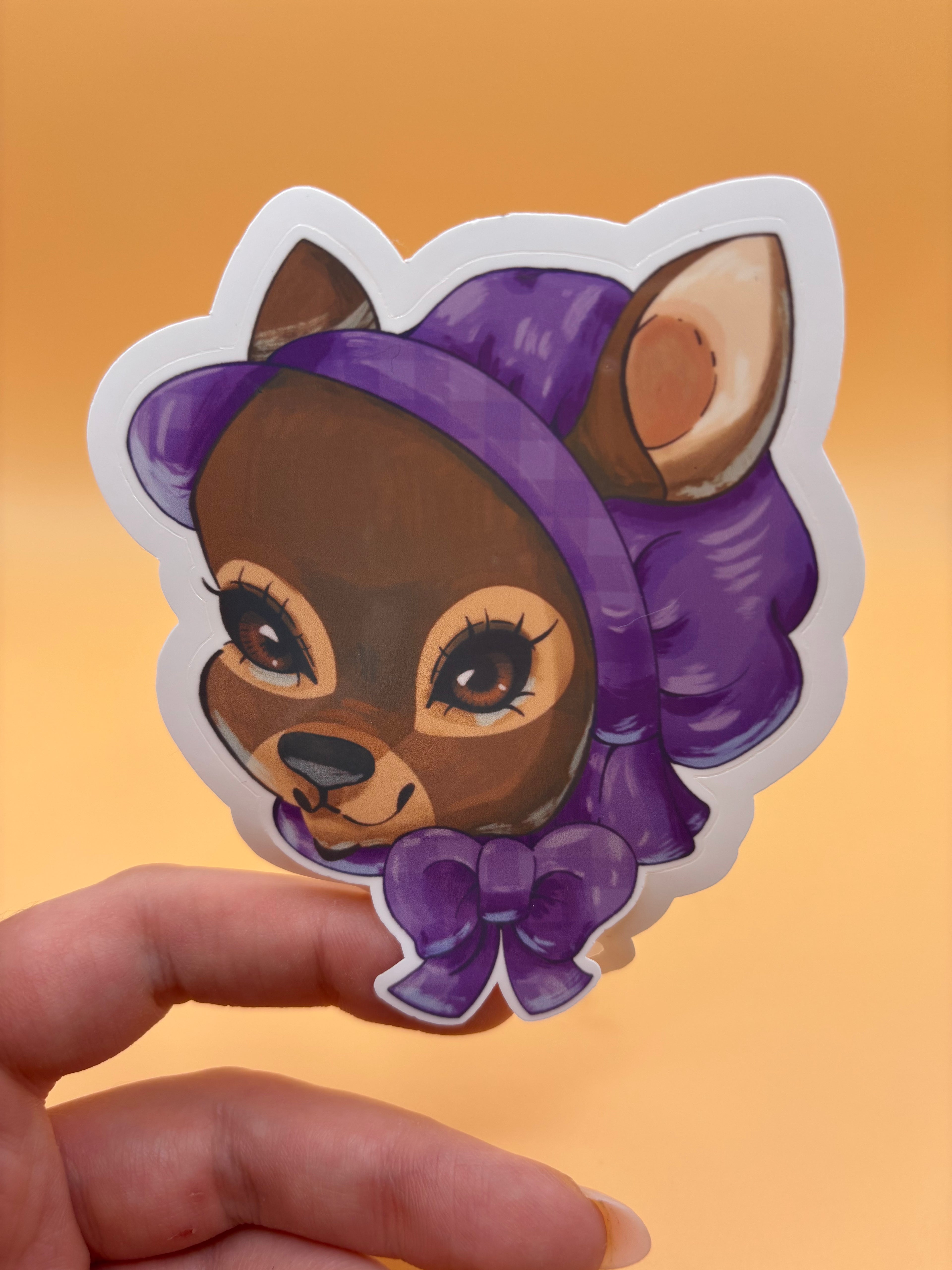 Deer in Gingham Die-cut Sticker