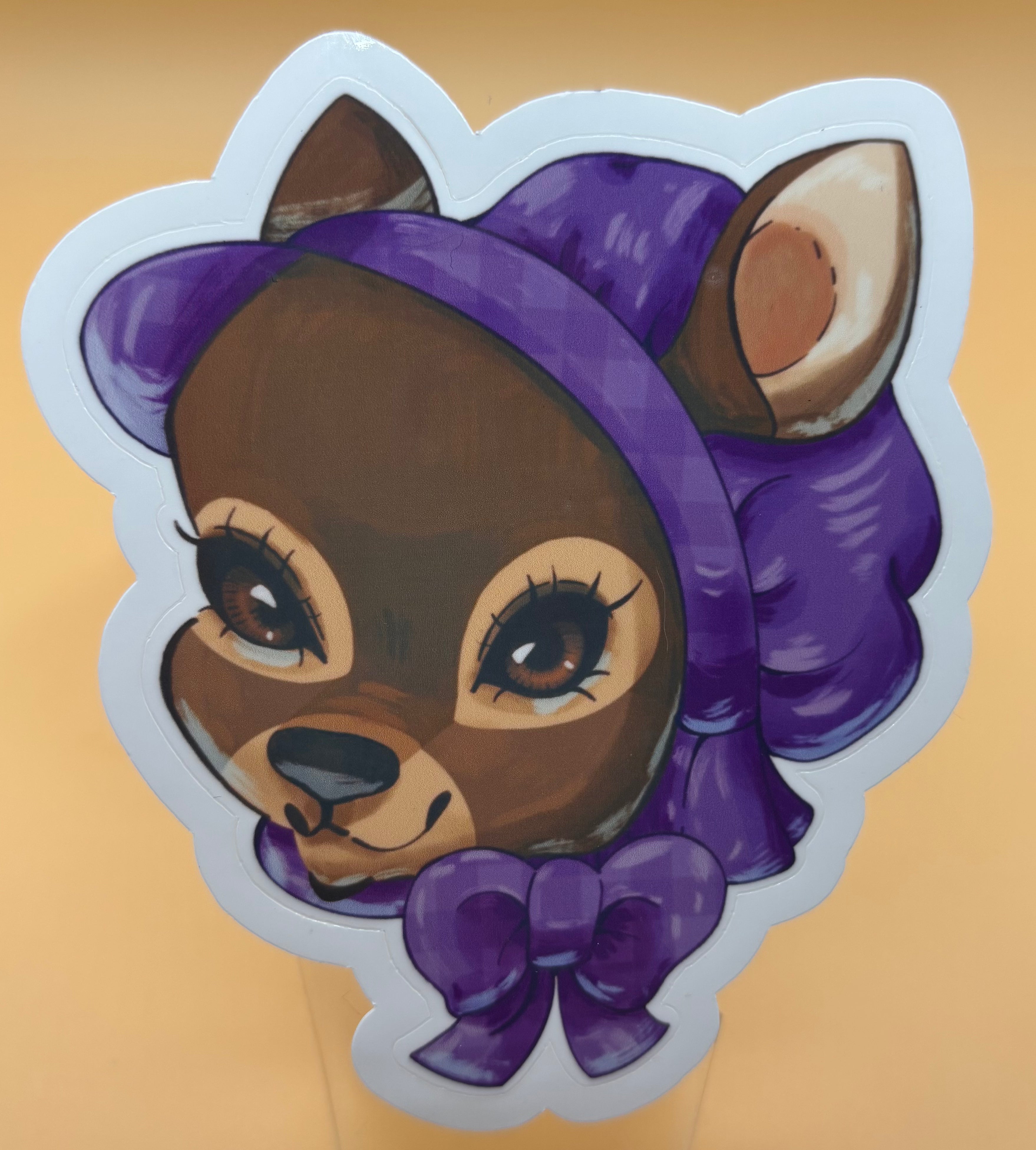 Deer in Gingham Die-cut Sticker